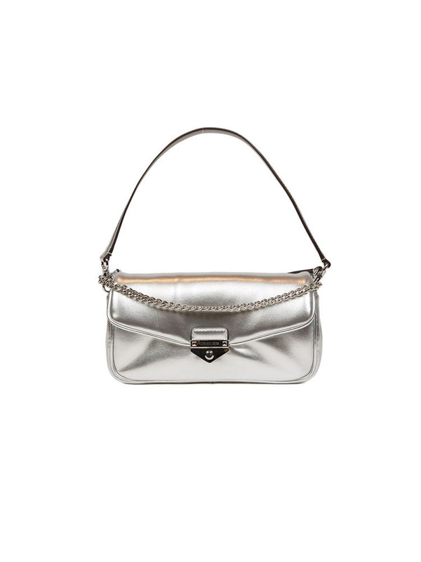 Michael Kors 100% Polyvinyl Chloride shoulder bag in silver