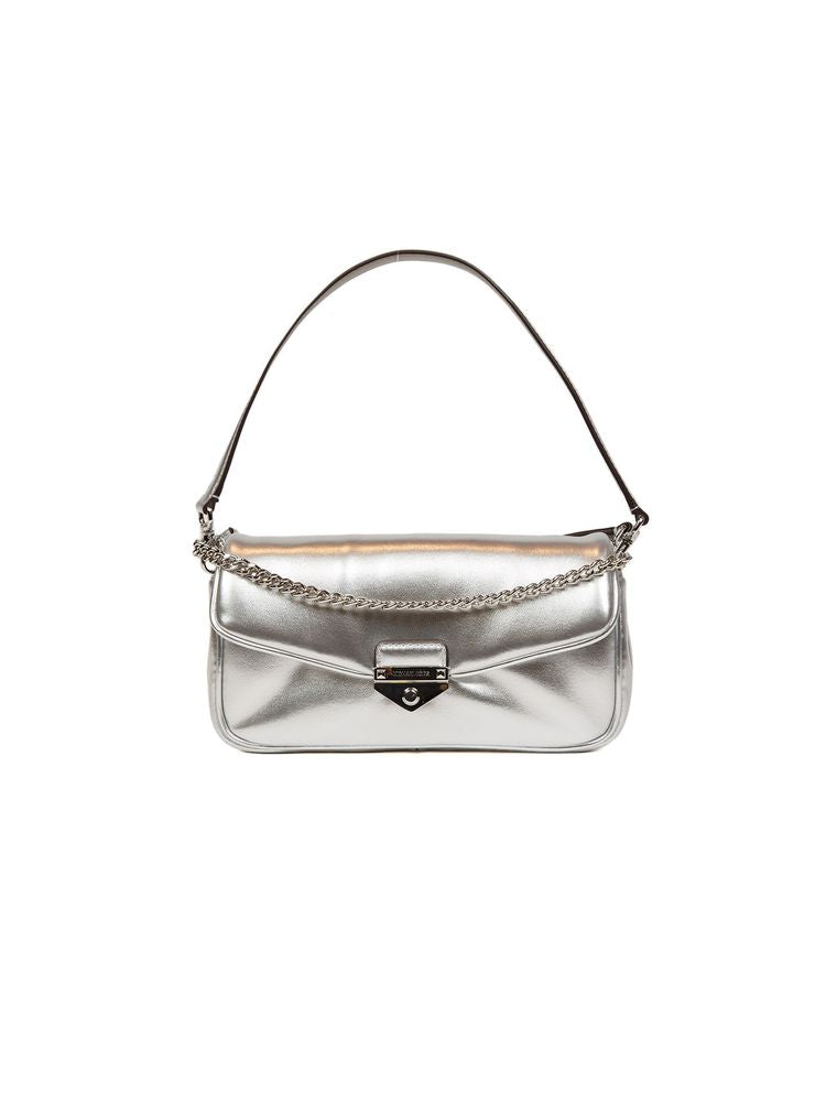 Michael Kors 100% Polyvinyl Chloride shoulder bag in silver