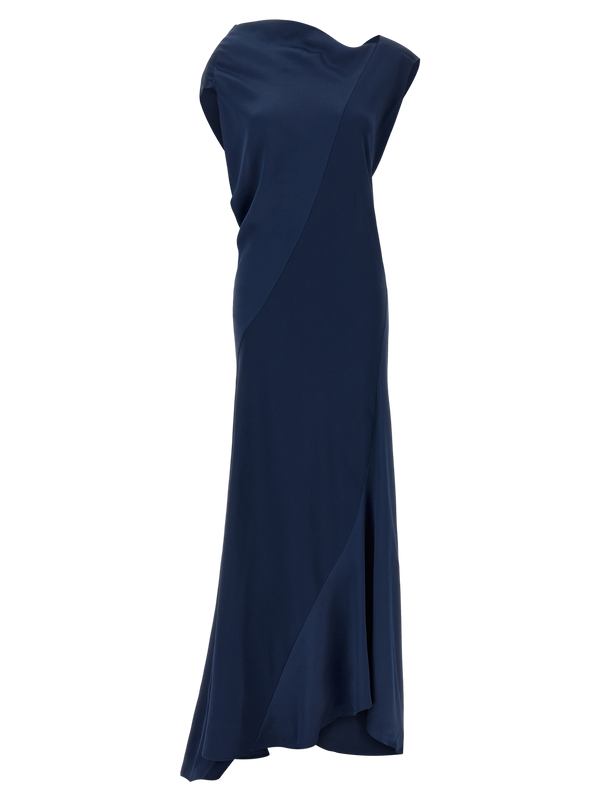Alberta Ferretti 100% Viscose dress in navy