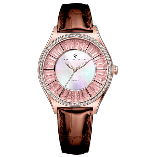 Christian Van Sant Stainless steel case watch in rose gold