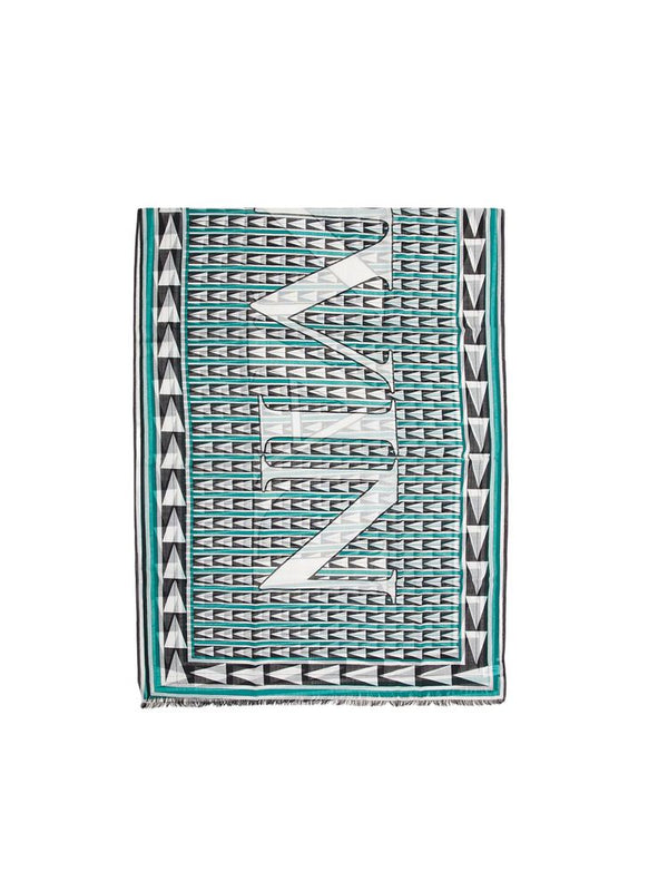 Lanvin 100% Wool scarf in blue