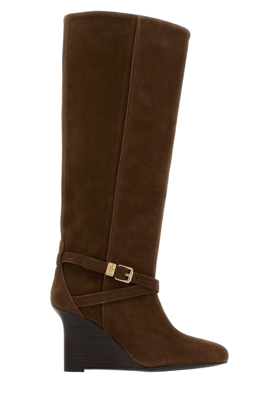 Ganni Exterior: 100% Suede boot in brown