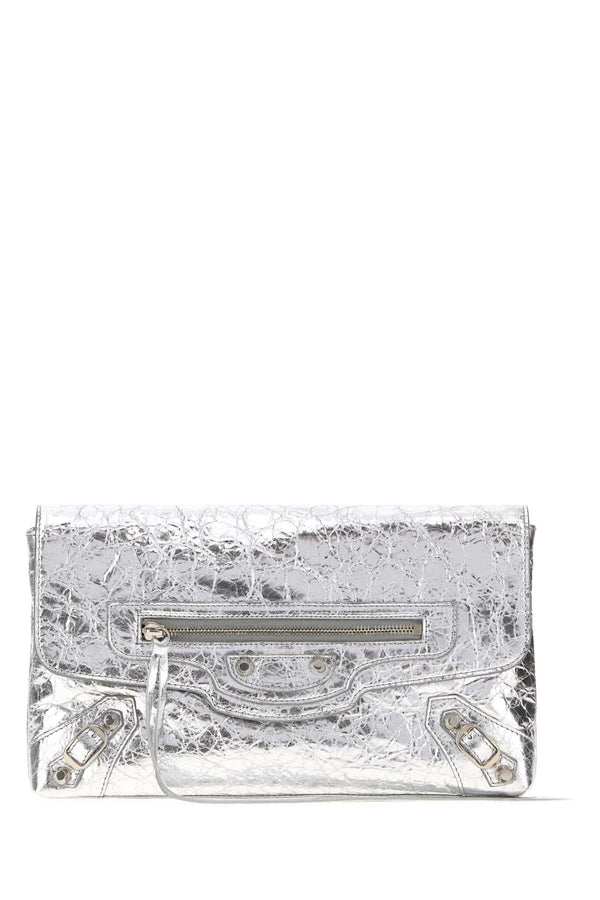 Silver Leather Le City Clutch Borse A Mano