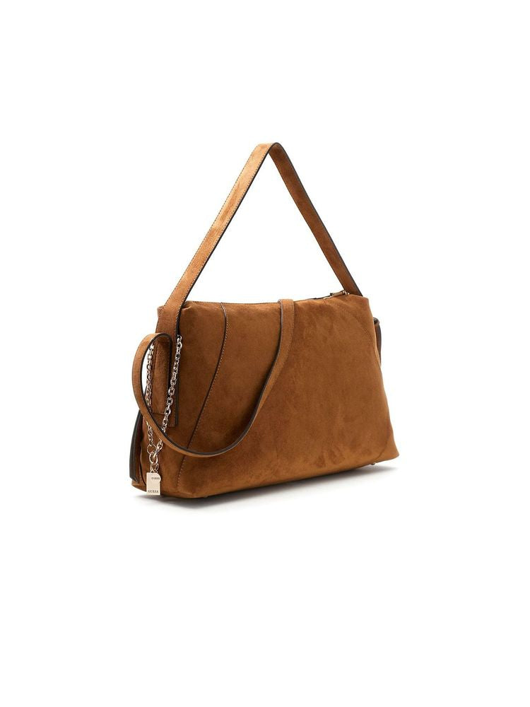 Guess 100% Polyester shoulder bag in cognac