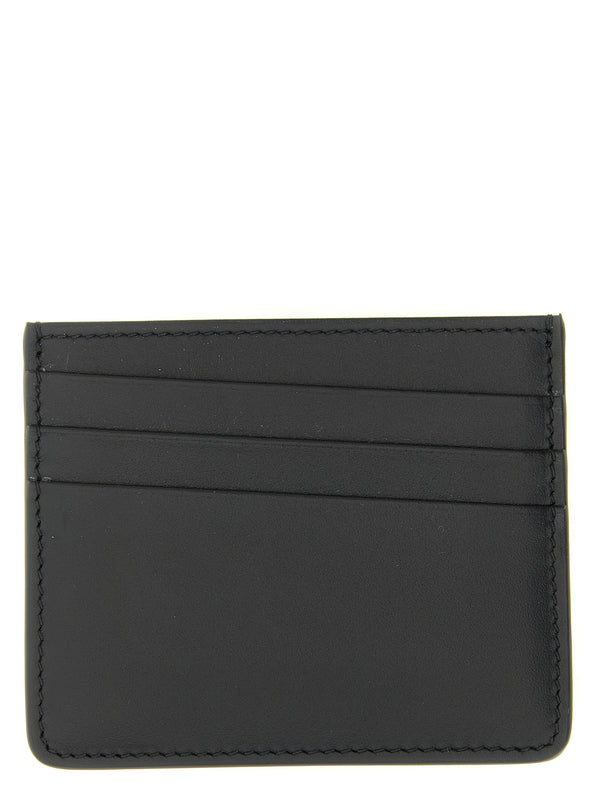 Maison Margiela 100% calfskin leather card case in black