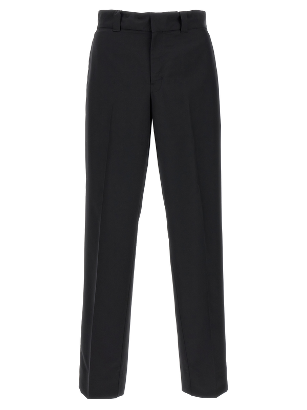 Black Virgin Wool Casual Pants