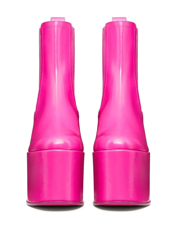 Valentino Leather boot in pink