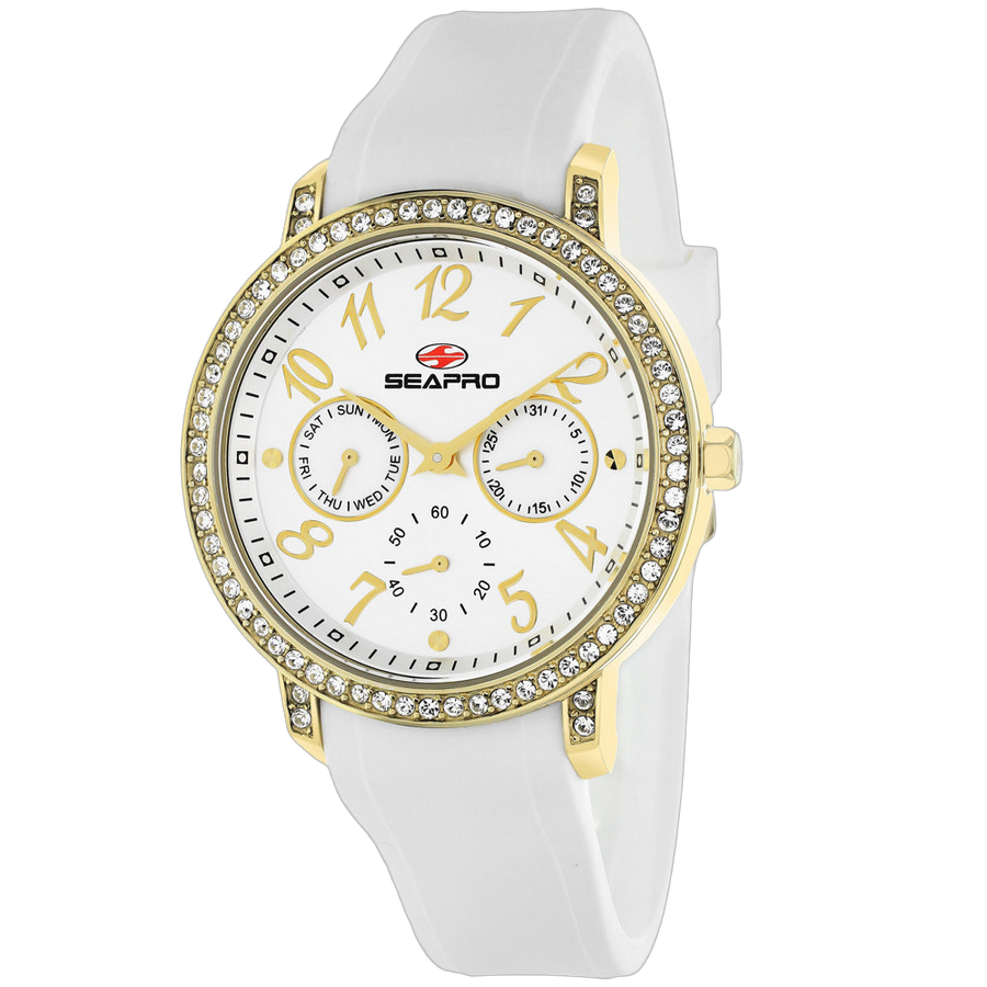 Seapro Stainless steel case watch in white