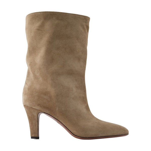 Paris Texas Calfskin ankle boot in beige