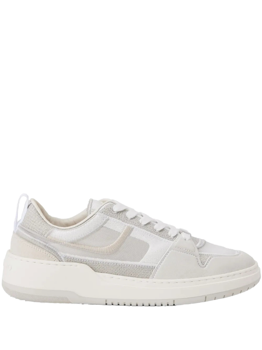 Ferragamo Suede sneaker in white