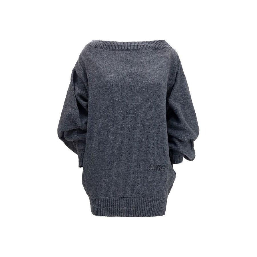 MM6 Maison Margiela 80% Merino Wool Ovis Aries sweater in gray