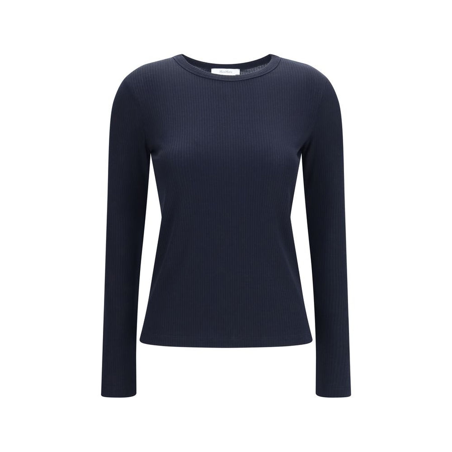 Max Mara 87% Lyocell sweater in navy