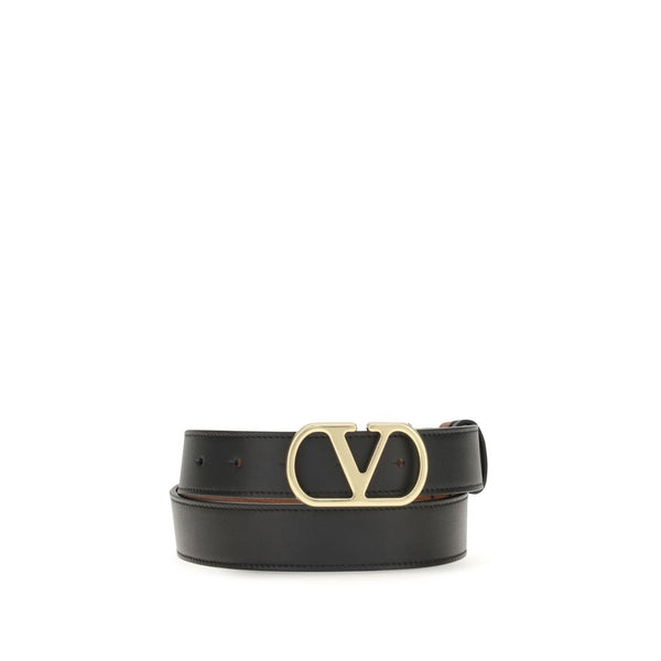 Valentino Garavani 100% Calf Leather Bos Taurus belt in black