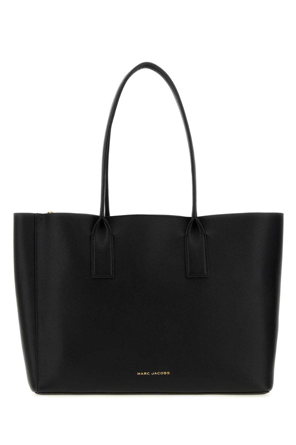 Marc Jacobs Work Exterior: 100% Leather; Finishing: Golden metal tote bag in black