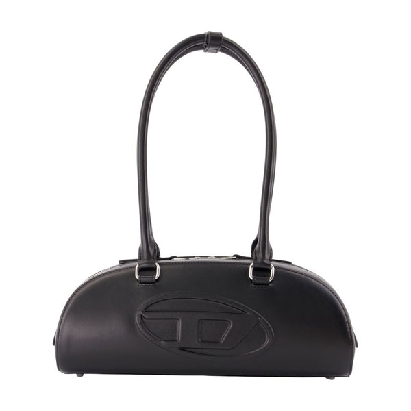 Diesel cowhide shoulder bag in black