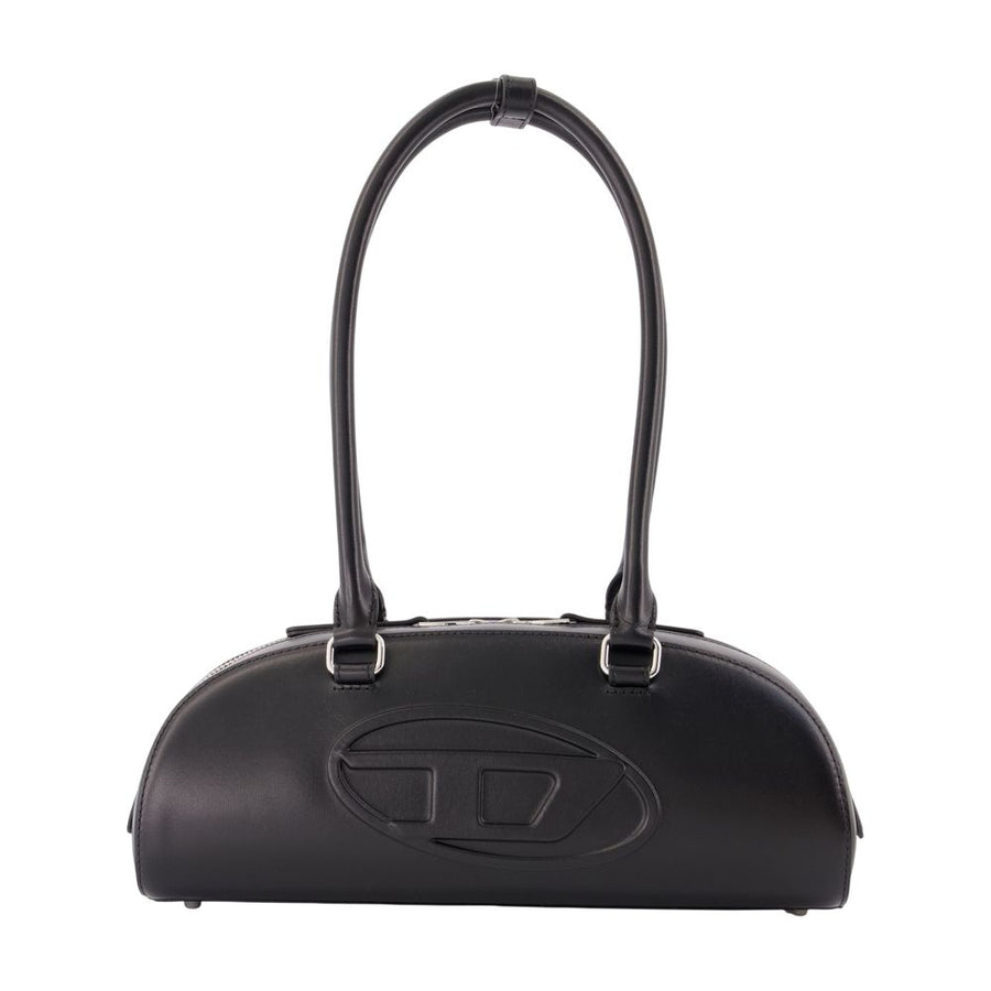Diesel cowhide shoulder bag in black