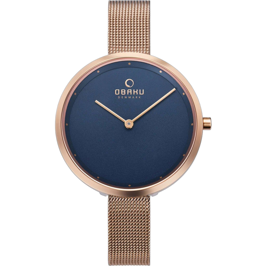 Obaku Stainless steel case watch in blue