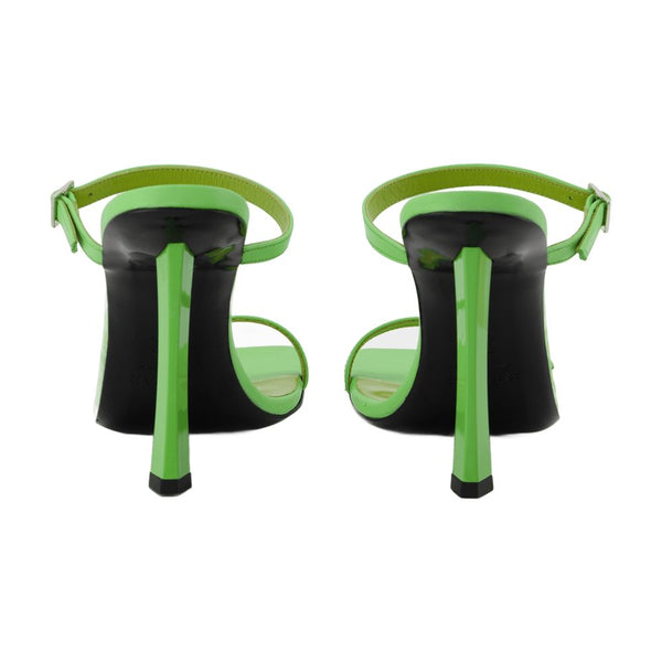 By Far Leather mule in green