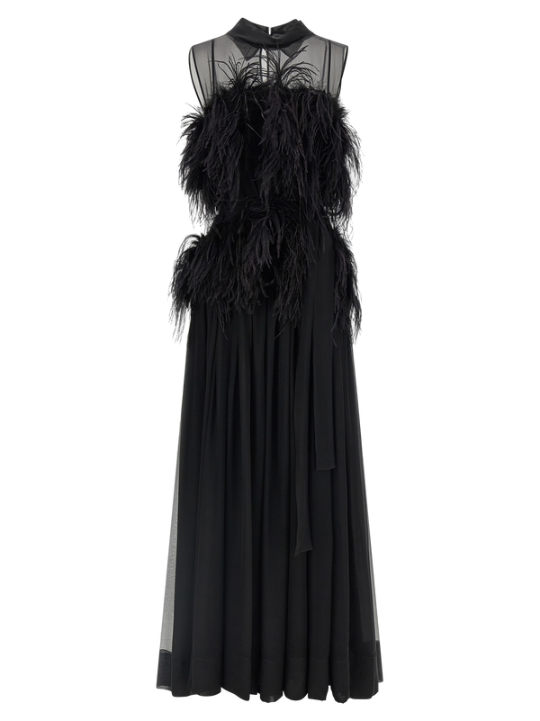 Black Silk Long Dress
