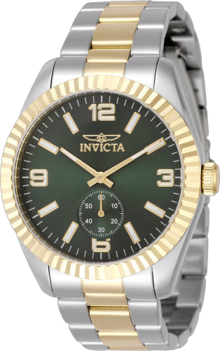 Invicta Stainless steel case and bracelet watch in green