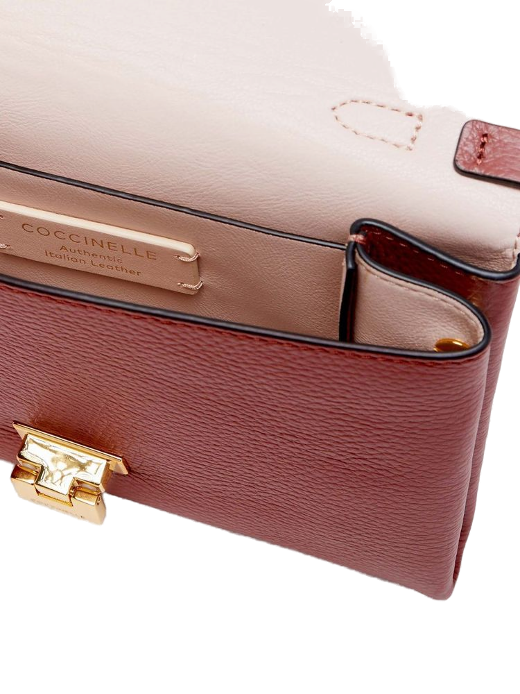 Coccinelle 100% Cowhide top handle bag in brown