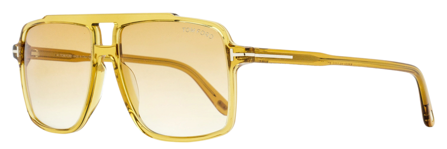 Tom Ford Kemp Pilot Sunglasses Tf1177 39f Amber 59mm Ft1177 Plastic (acetate)