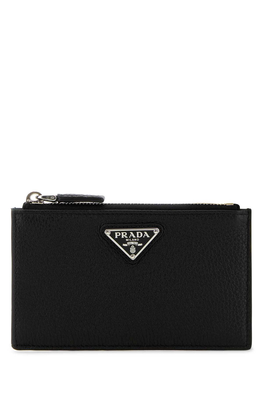 Prada 100% Calfskin card case in black