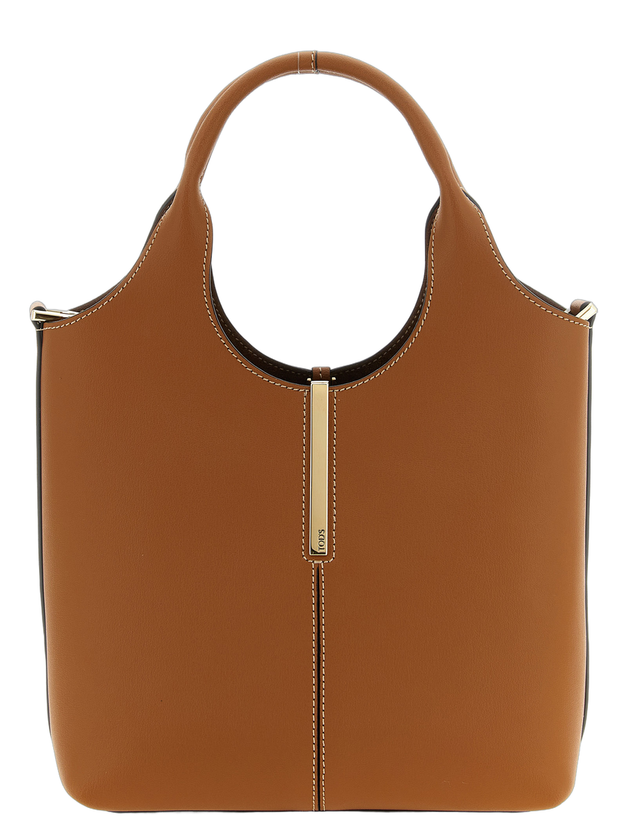 Tod's 100% calfskin leather tote bag in brown