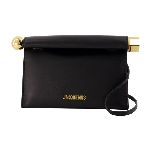Le Sac Rond Carre - Jacquemus Leather Black Lambskin Bags / Handbags-purses