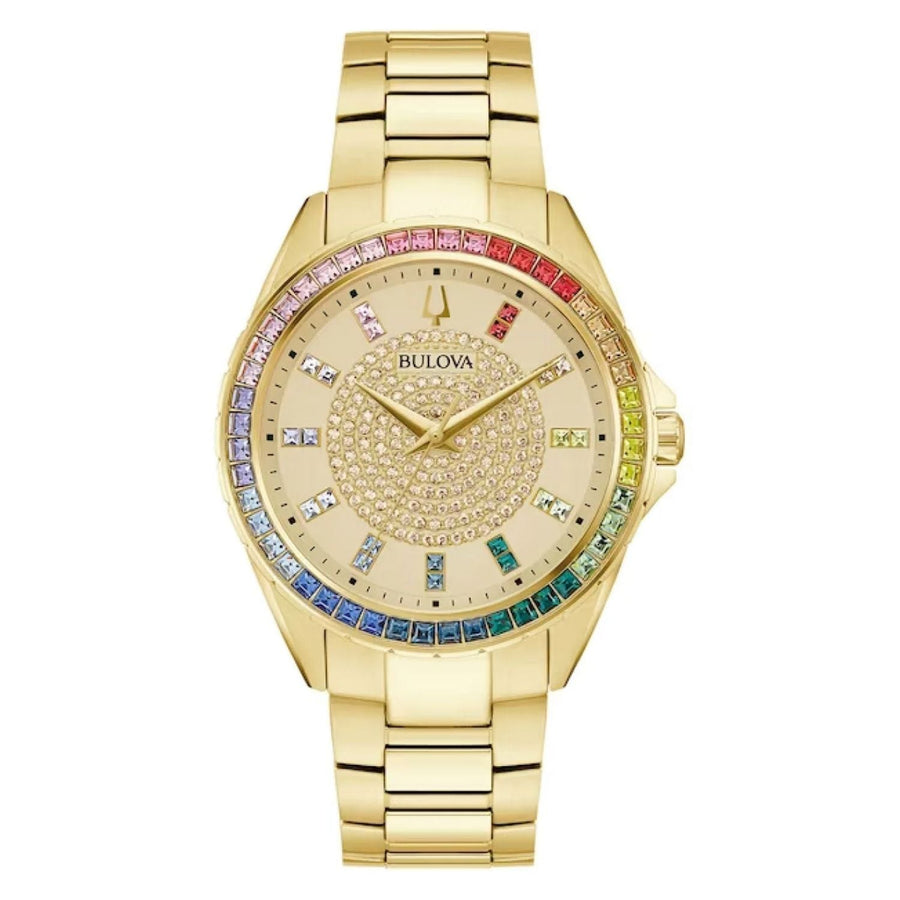 Bulova Stainless steel case watch in gold