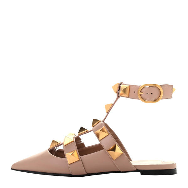 Valentino Garavani Leather ballet flat in beige