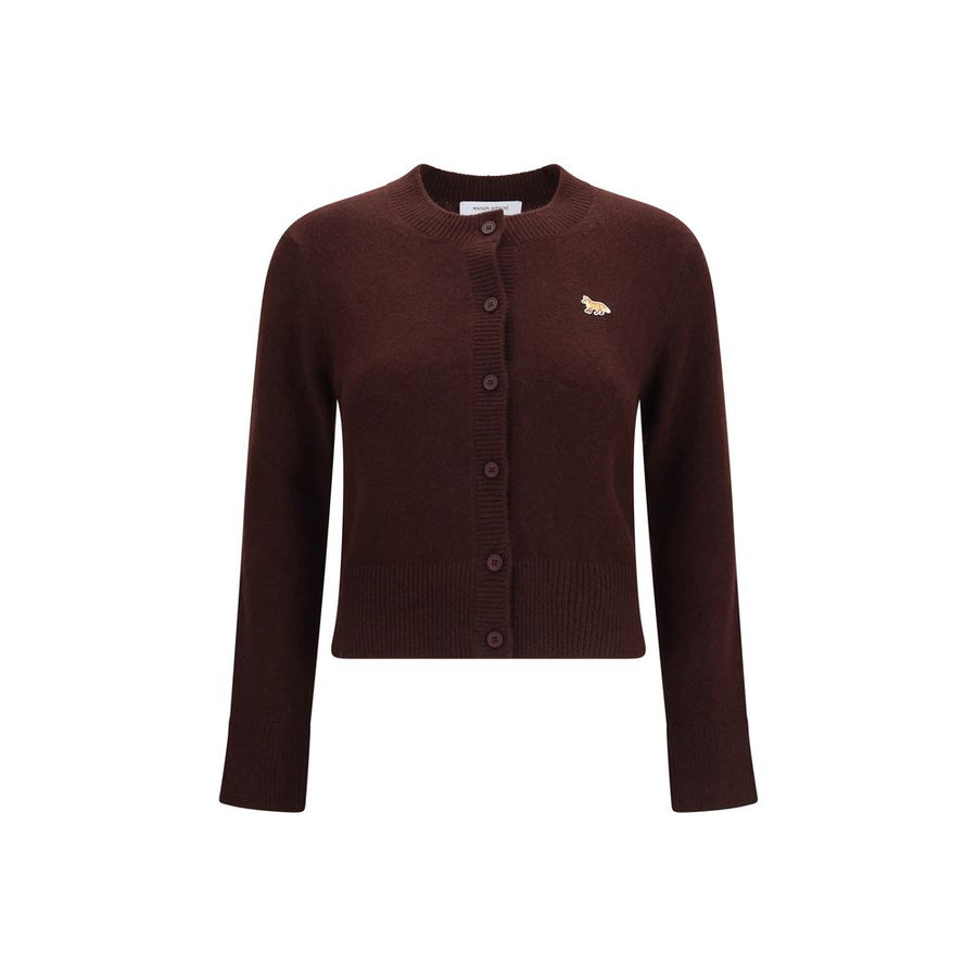 Maison Kitsuné 100% Merino Wool (Ovis Aries) cardigan in brown