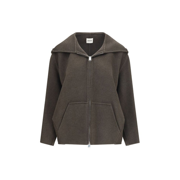 Khaite 100% Merino Wool Ovis Aries jacket in brown