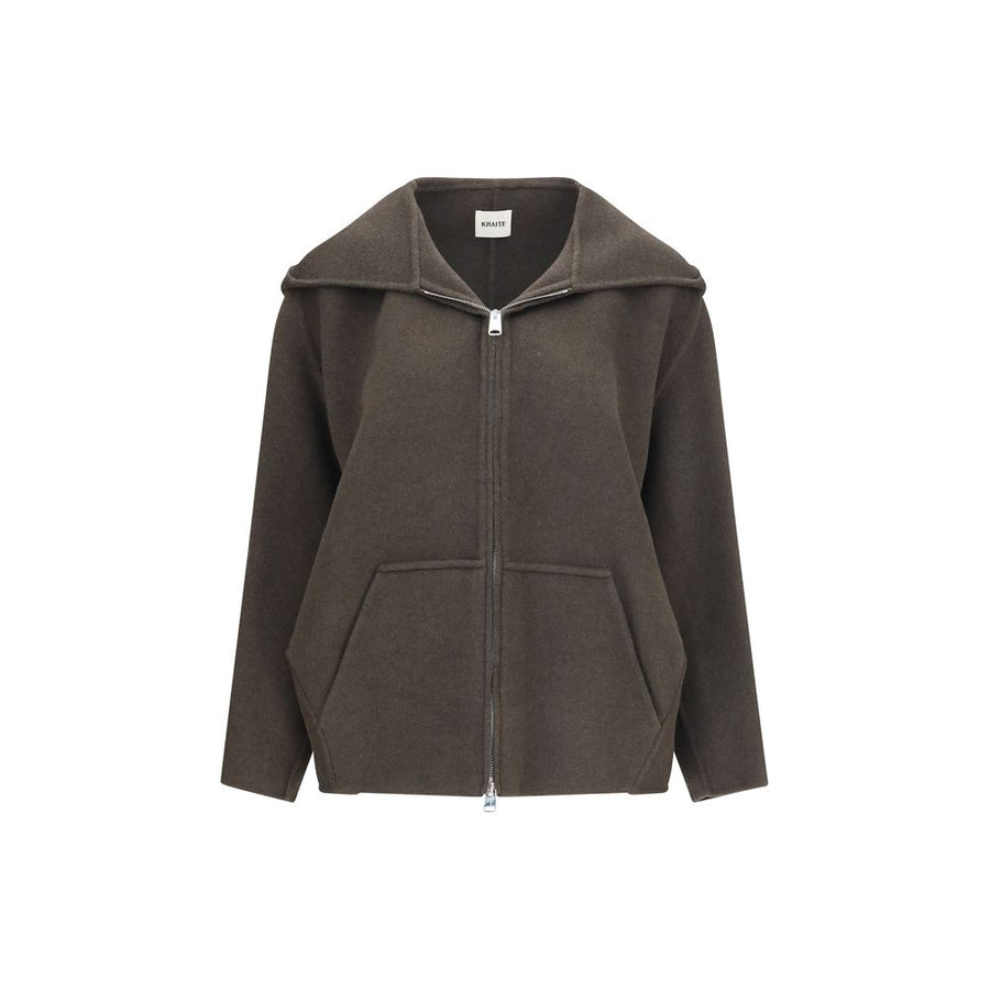 Khaite 100% Merino Wool Ovis Aries jacket in brown