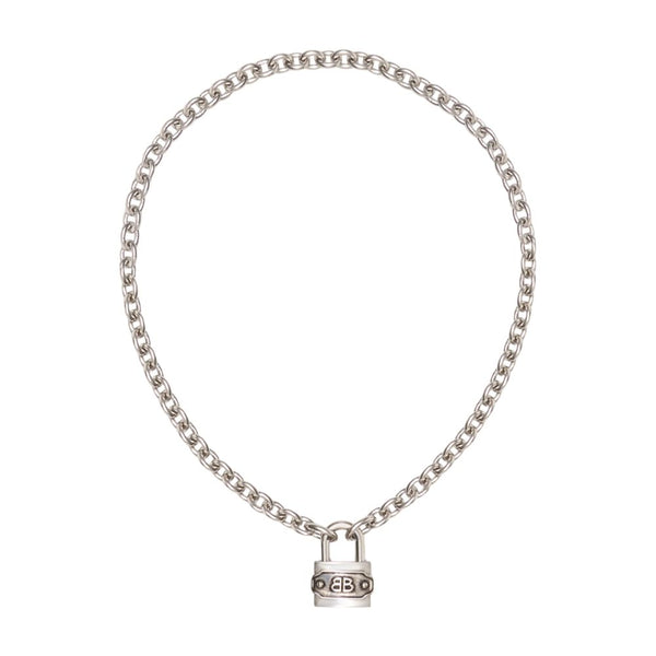 Balenciaga metal necklace in silver