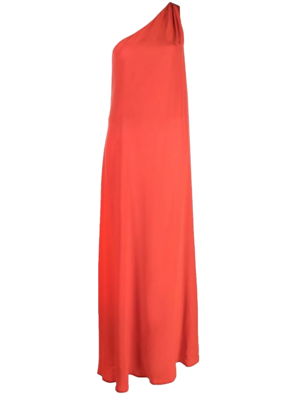 Kiton Silk 100% maxi dress in red