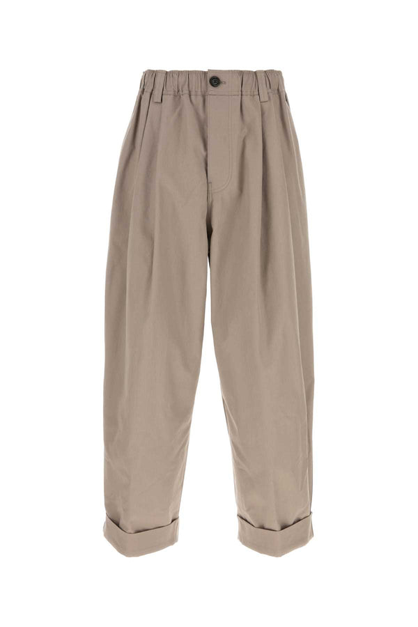 Marni 100% Cotton Woven trousers in beige