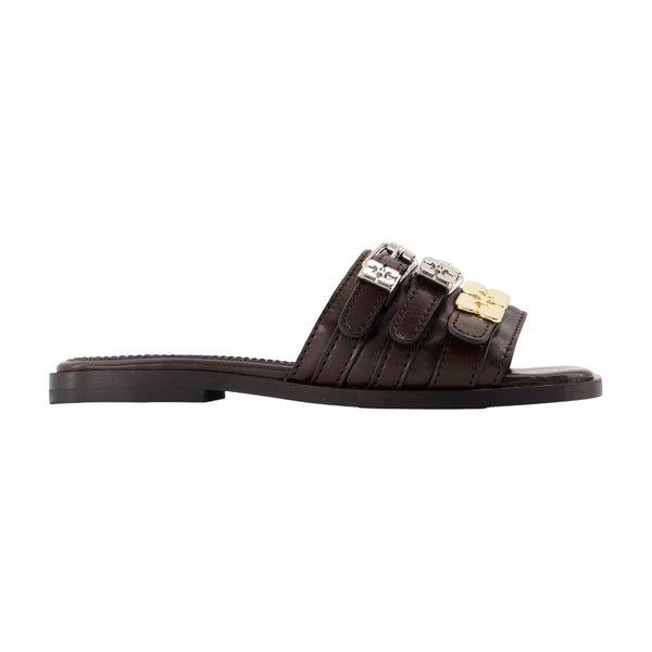 Ganni Synthetic sandals in brown