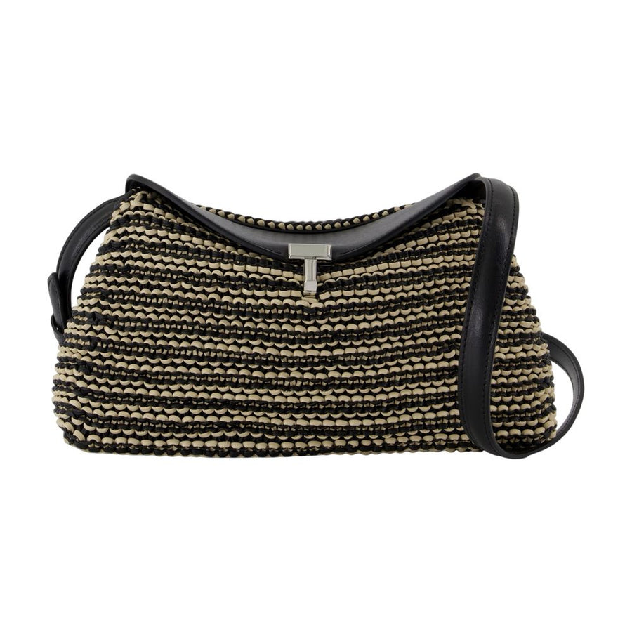 Toteme calfskin shoulder bag in black