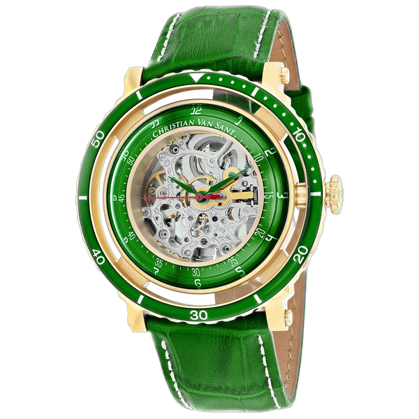 Christian Van Sant Stainless steel case watch in green