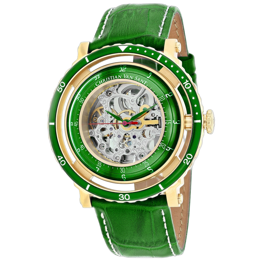 Christian Van Sant Stainless steel case watch in green