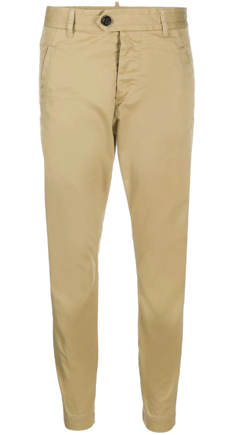 Dsquared2 Outer: Cotton 97% chino trousers in beige