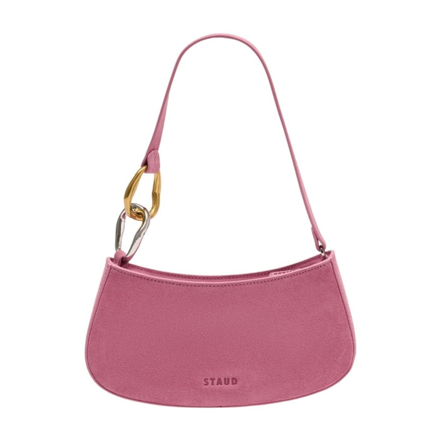 Staud cowhide shoulder bag in pink