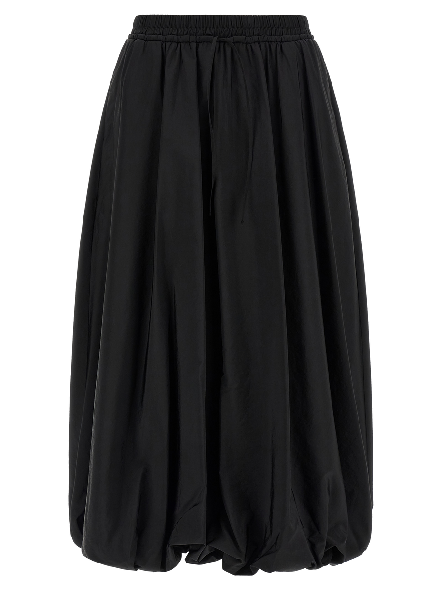 Black Polyamide Mini Skirt