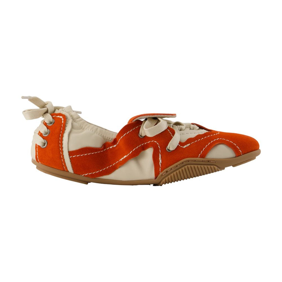 Sneakers - Acne Studios Leather Orange Lambskin Shoes /