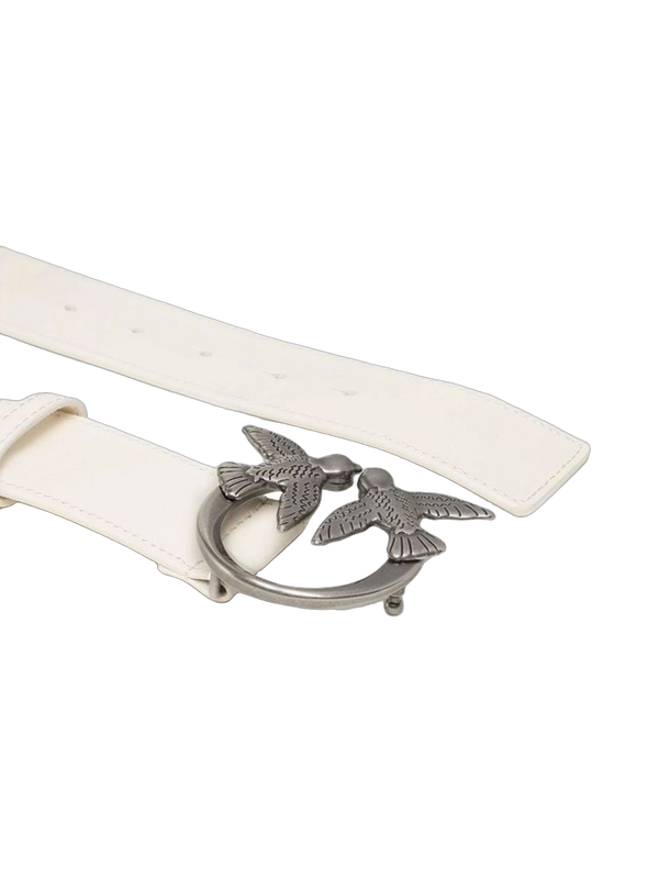 Pinko 100% Calf Leather | Accessory: 100% Zinc belt in white