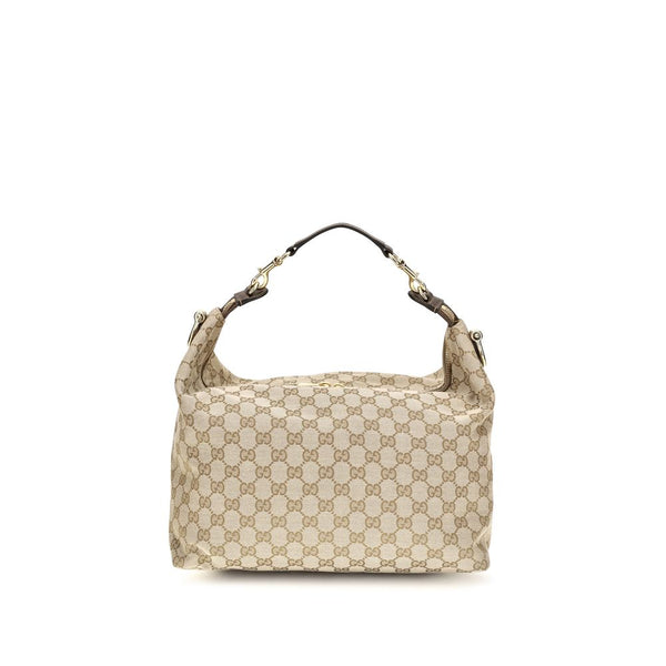 Beige Fabric Shoulder Bag