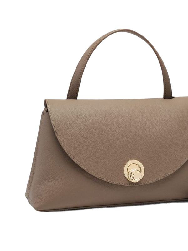 Coccinelle Top Handle Bag Warm Taupe-Rosette Taupe/rosette Bovine Leather / Top-handle-bags