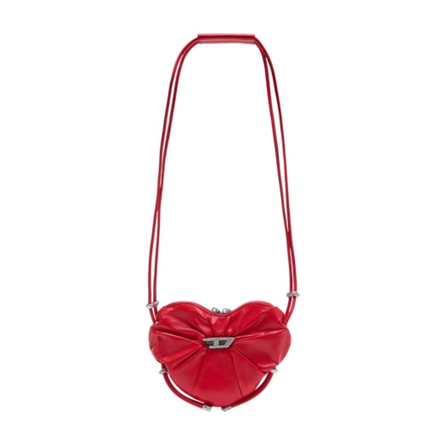 Diesel Calfskin crossbody bag in red
