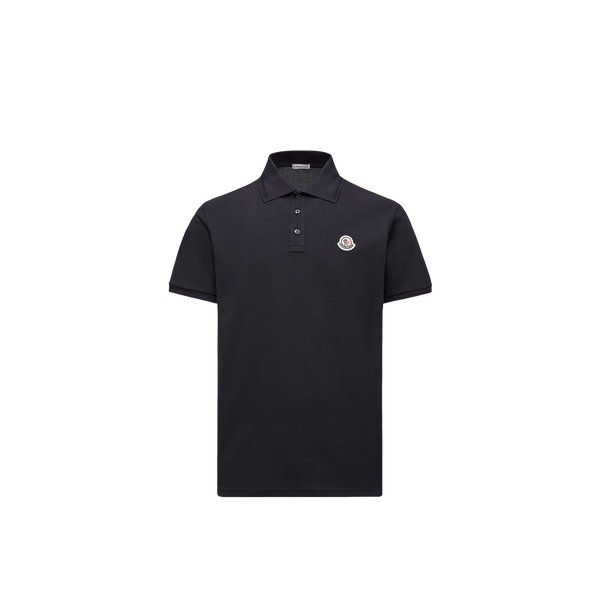 Moncler Cotton polo in black